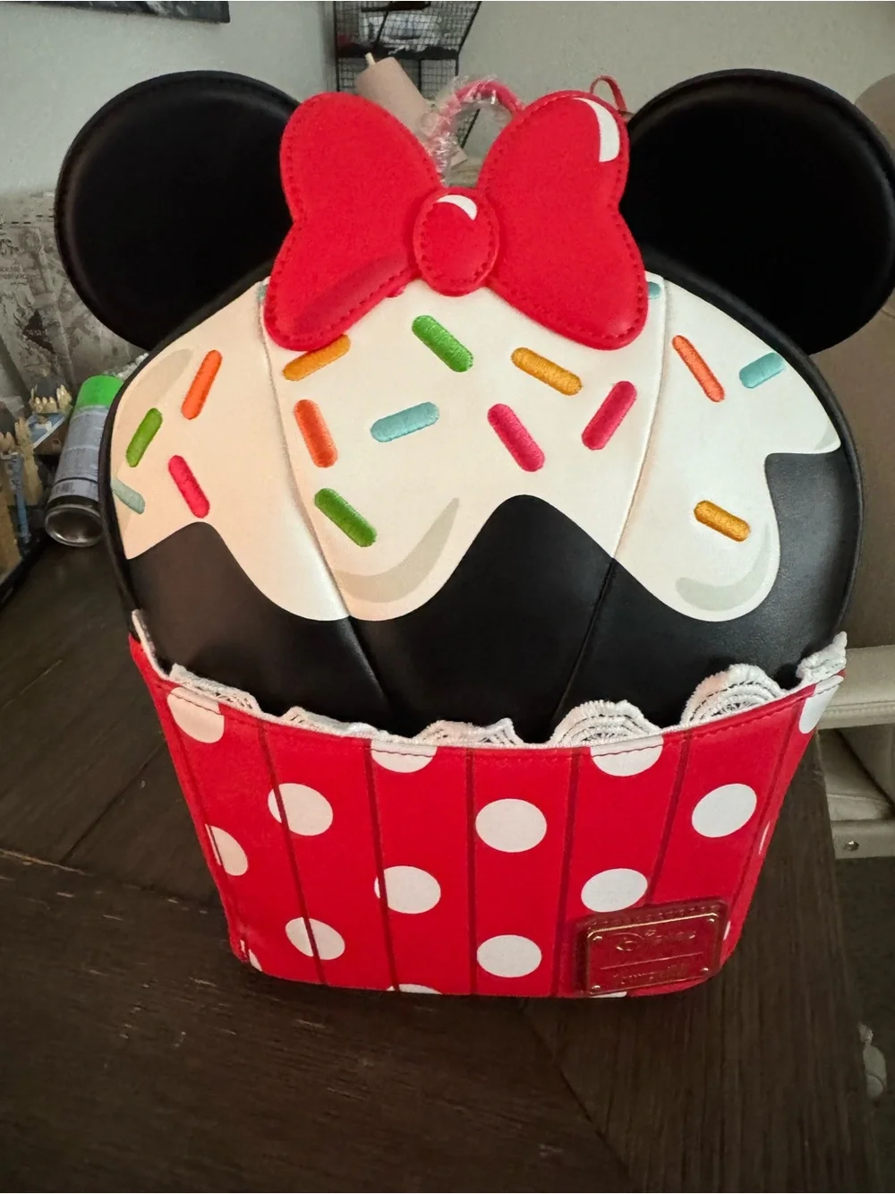 Loungefly Red White Black Minnie Cupcake Crossbody Bag